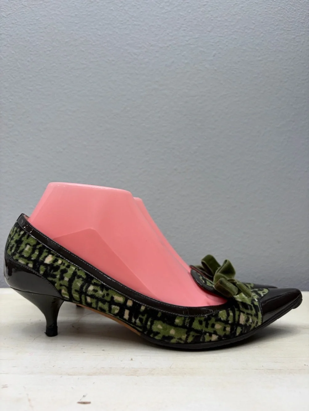 Moschino Y2K Green Pointed Heels Size 8 - Picture 3 of 7